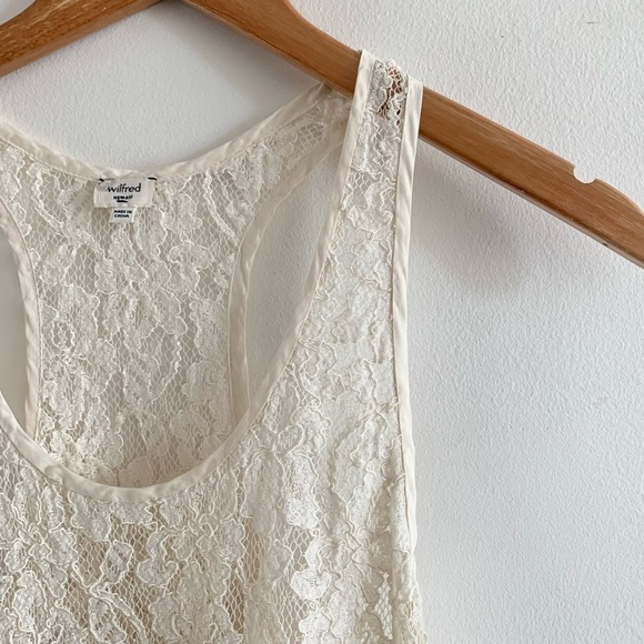 Wilfred Tops - Wilfred Aritzia Madeline Floral Crochet Lace Racerback Tank Top